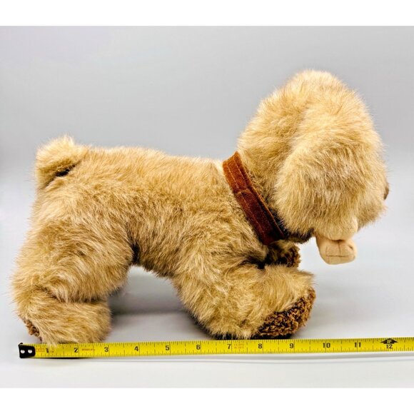 Gund Brown Terrier Dog with Bone in Mouth Plush Big Ears 13 inch Stuffed Animal - Picture 8 of 8